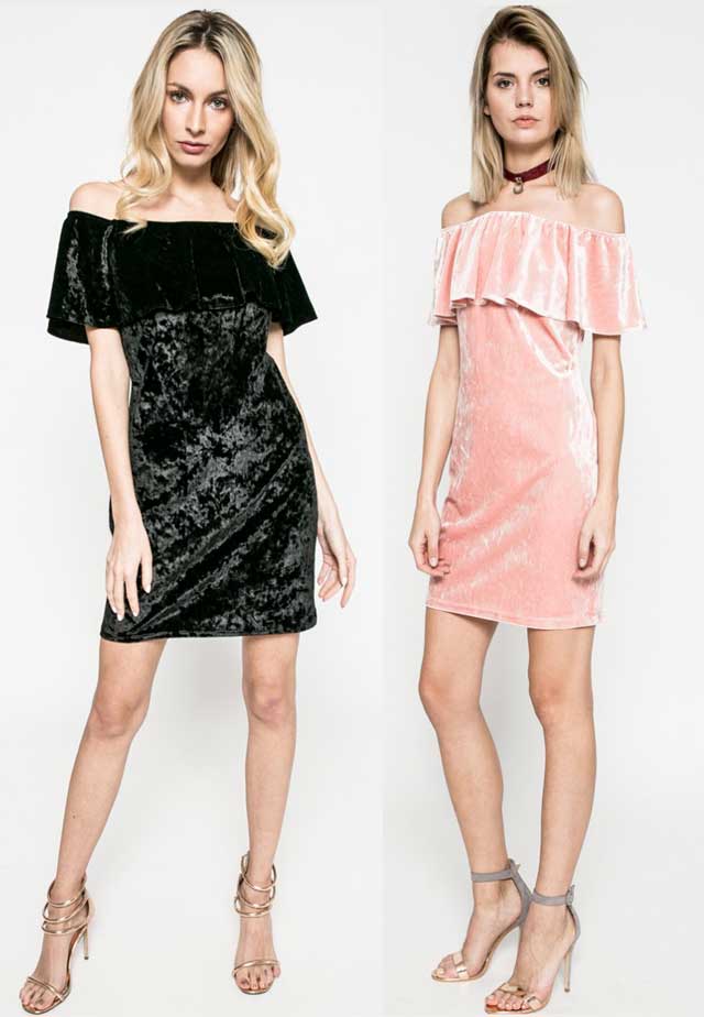 Catifeaua, vedeta rochiilor de Revelion si de Craciun, alege modele de rochii din catifea online!