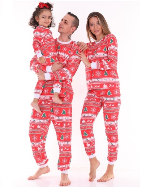 Pijama Happy Family Sarbatori pt Mama, Tata si Copil