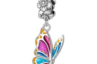 Talisman din argint Colorful Butterfly
