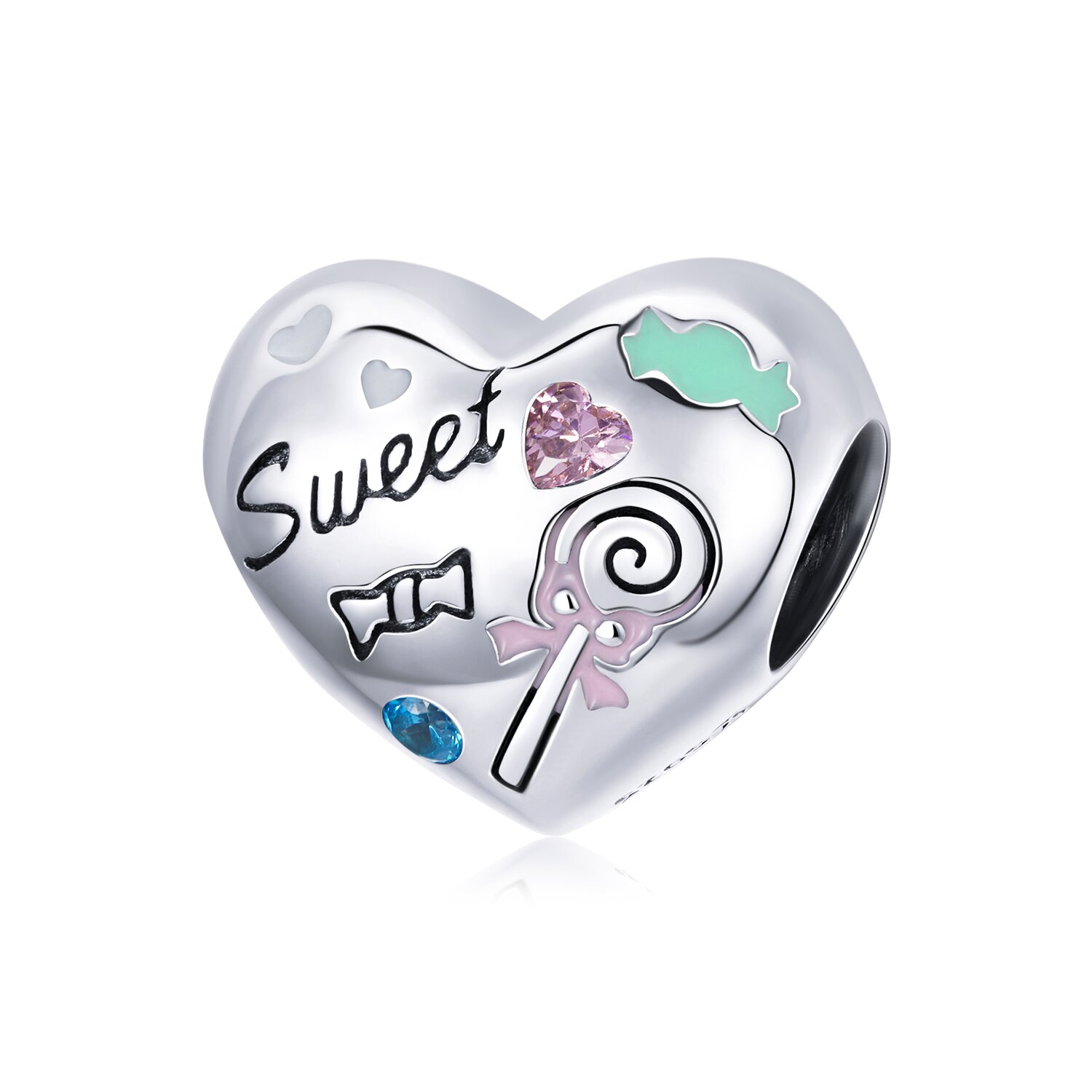 Talisman din argint Sweet Candy Heart